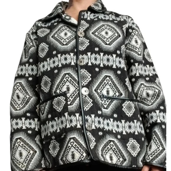 Red Ranch Aztec Southwestern Jacket Medium - Picture 3 of 5